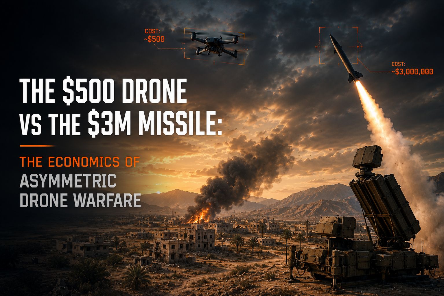 The $500 Drone vs the $3M Missile: The Economics of Asymmetric Drone Warfare